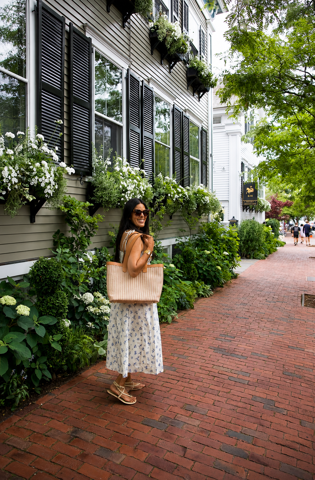 Leather Nantucket Lightship Basket Bag - Tote