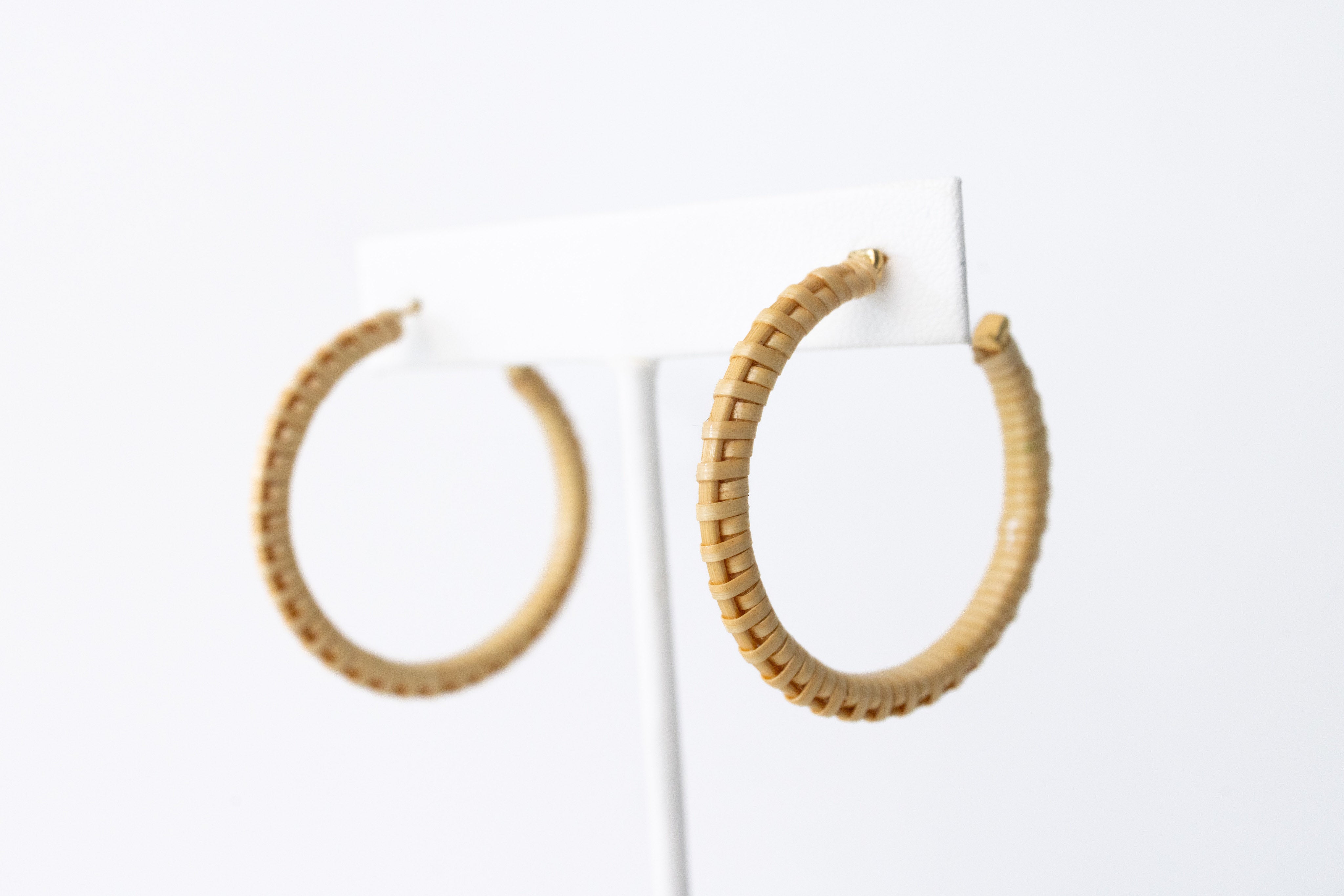 A closer look at the Nantucket-inspired hoop earrings.