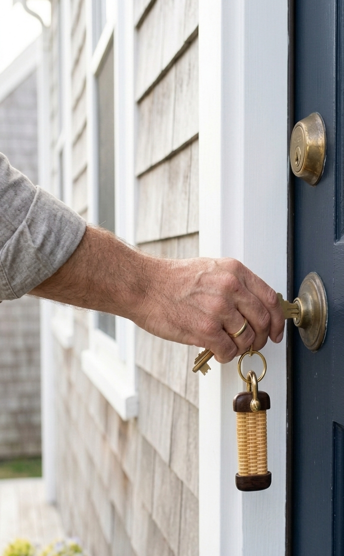 The Wooden Cottage Keychain