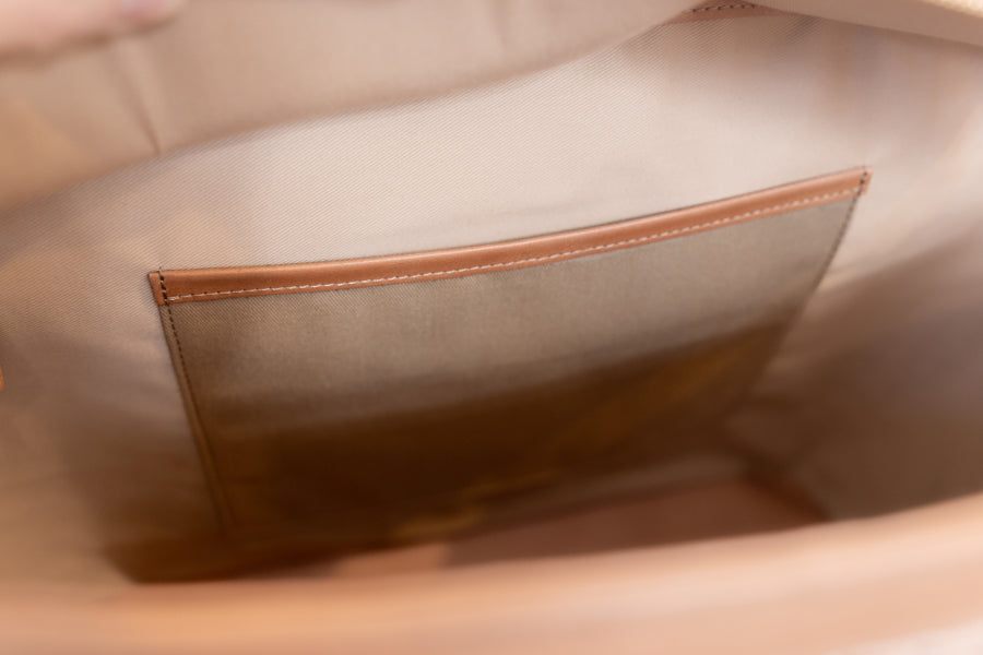Leather Nantucket Lightship Basket Bag - Tote