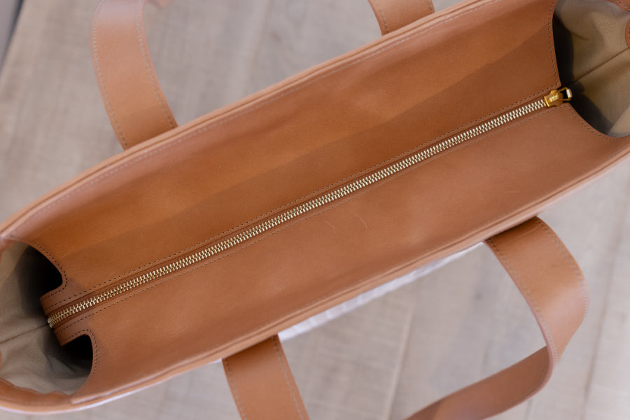 Leather Nantucket Lightship Basket Bag - Tote