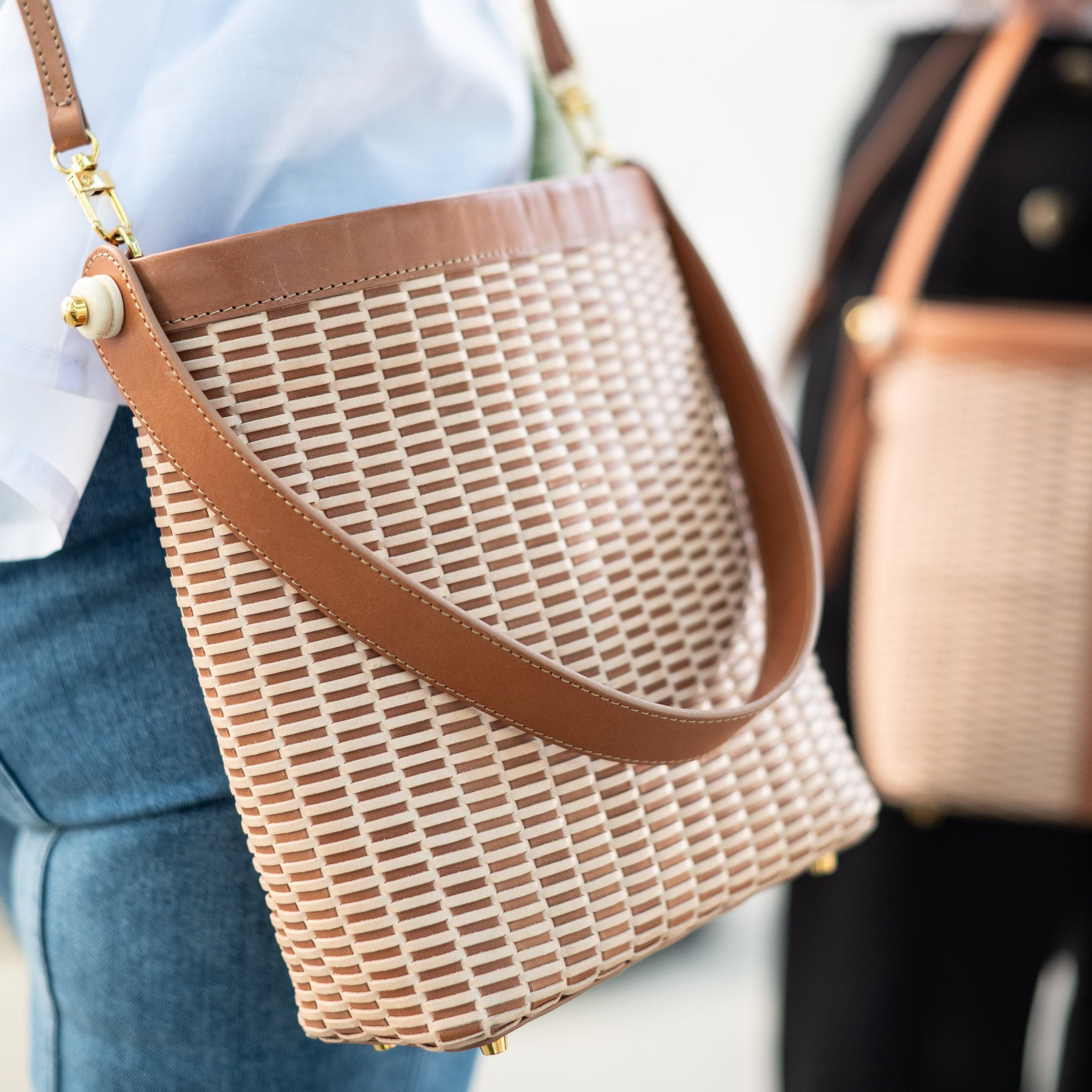 Leather Nantucket Lightship Basket Bag (NLB)